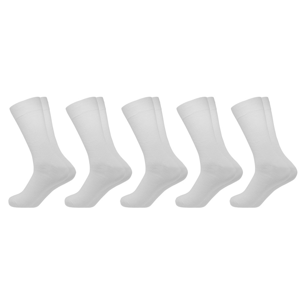 Kit 5 Pares de Meias Sociais Brancas de Algodão em Oferta na Shopee