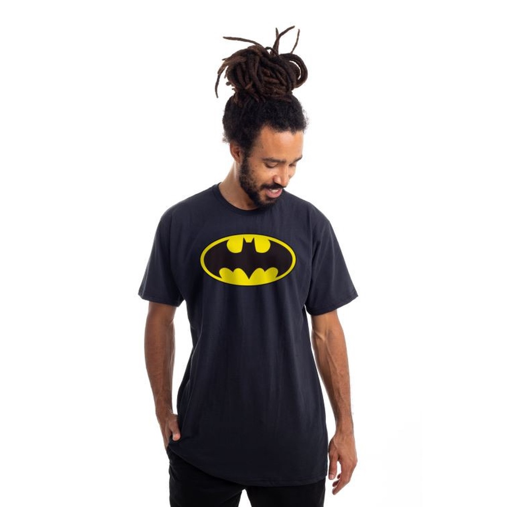 Camiseta Batman Logo Classic DC quadrinhos Filme Blusa Algodao Original Clube Comics