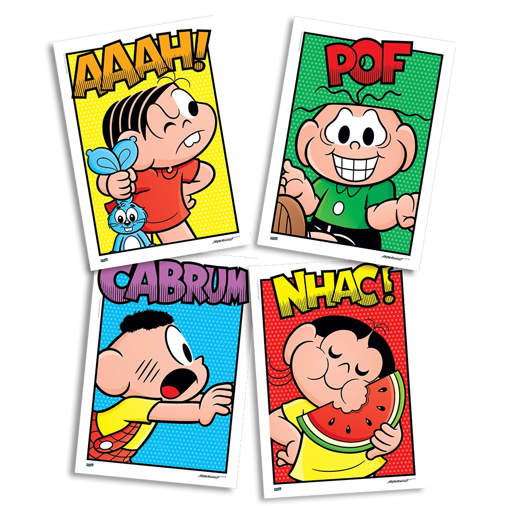 Quadros Decorativo Festas Festa Turma da Mônica - 8 unidades - Festcolor - Rizzo Festas