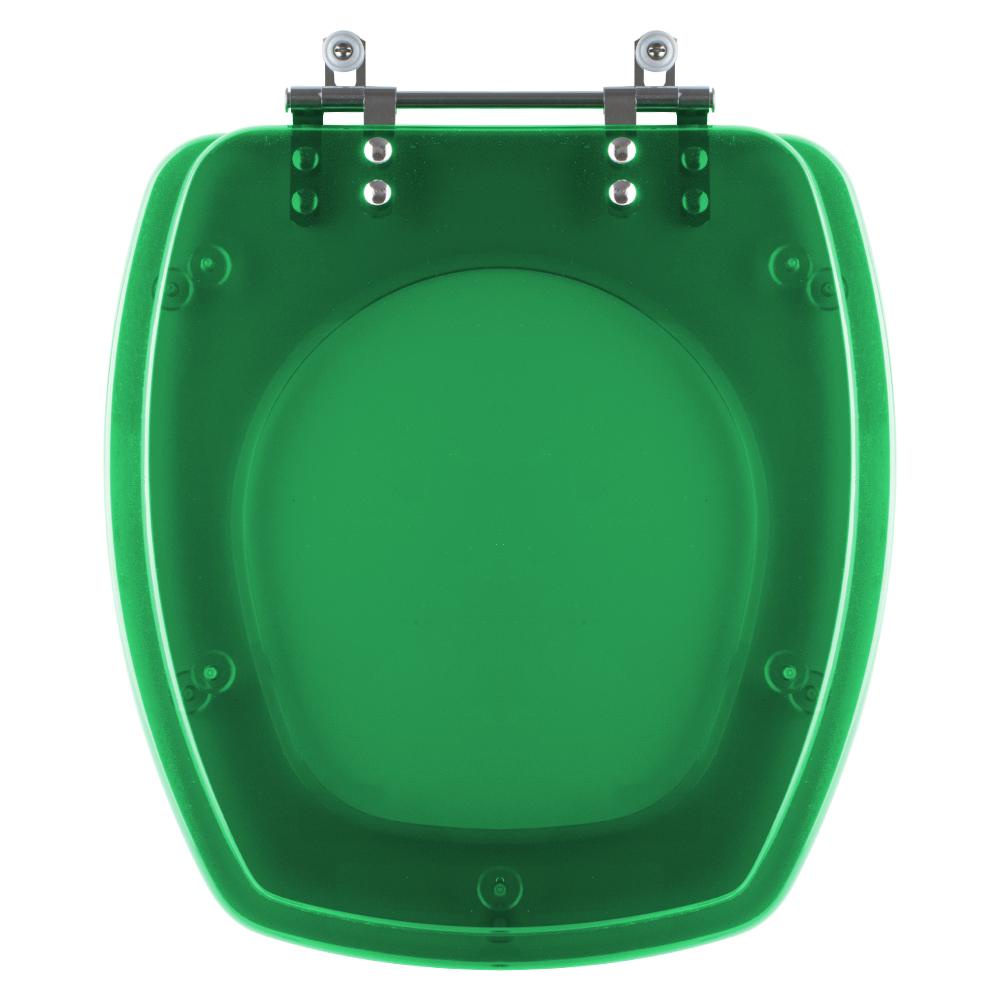 Assento Sanitário Acrílico Thema Verde Transparente para vaso Incepa