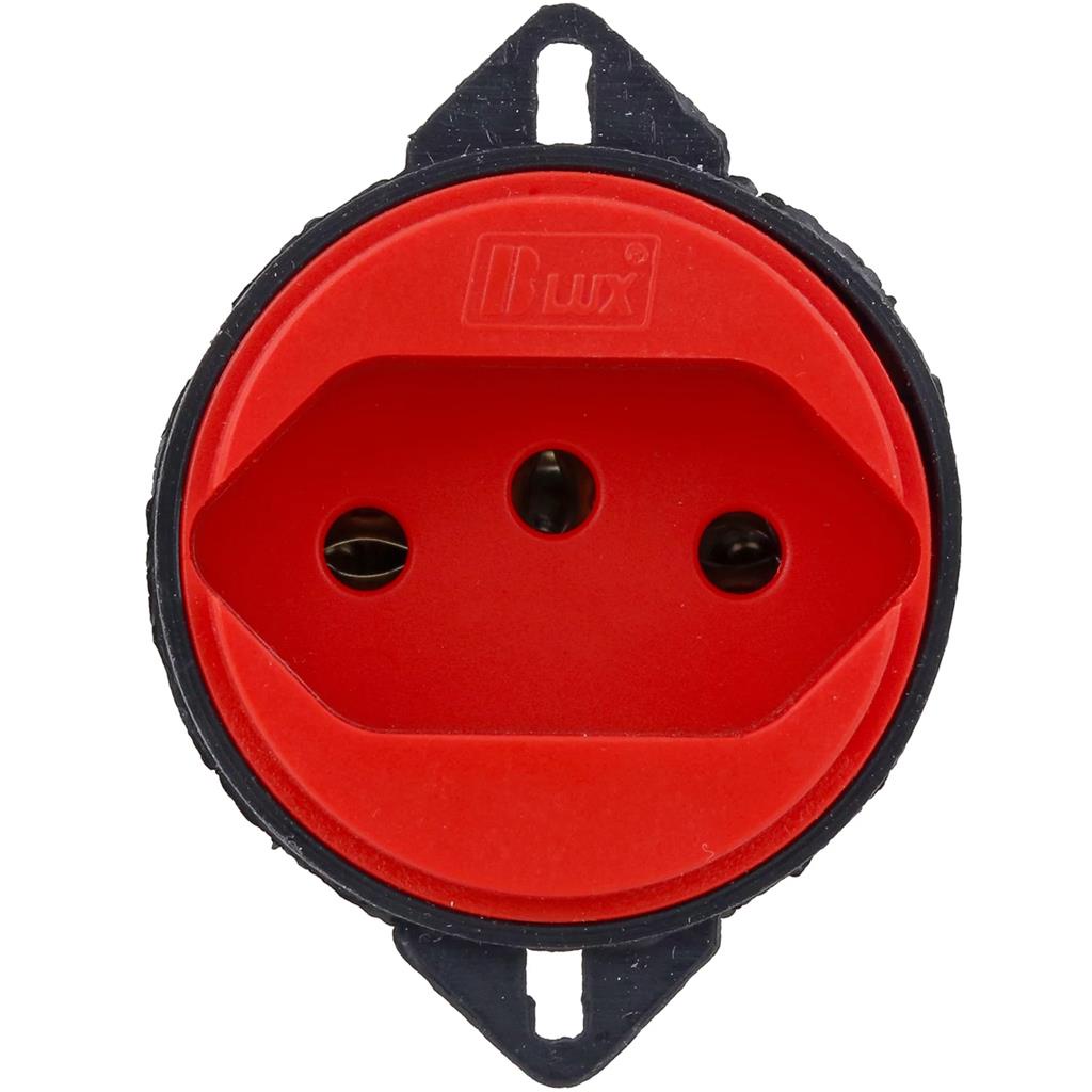 Tomada Embutir Piso 2P+T 20A 250V Vermelha Building em Oferta na Shopee