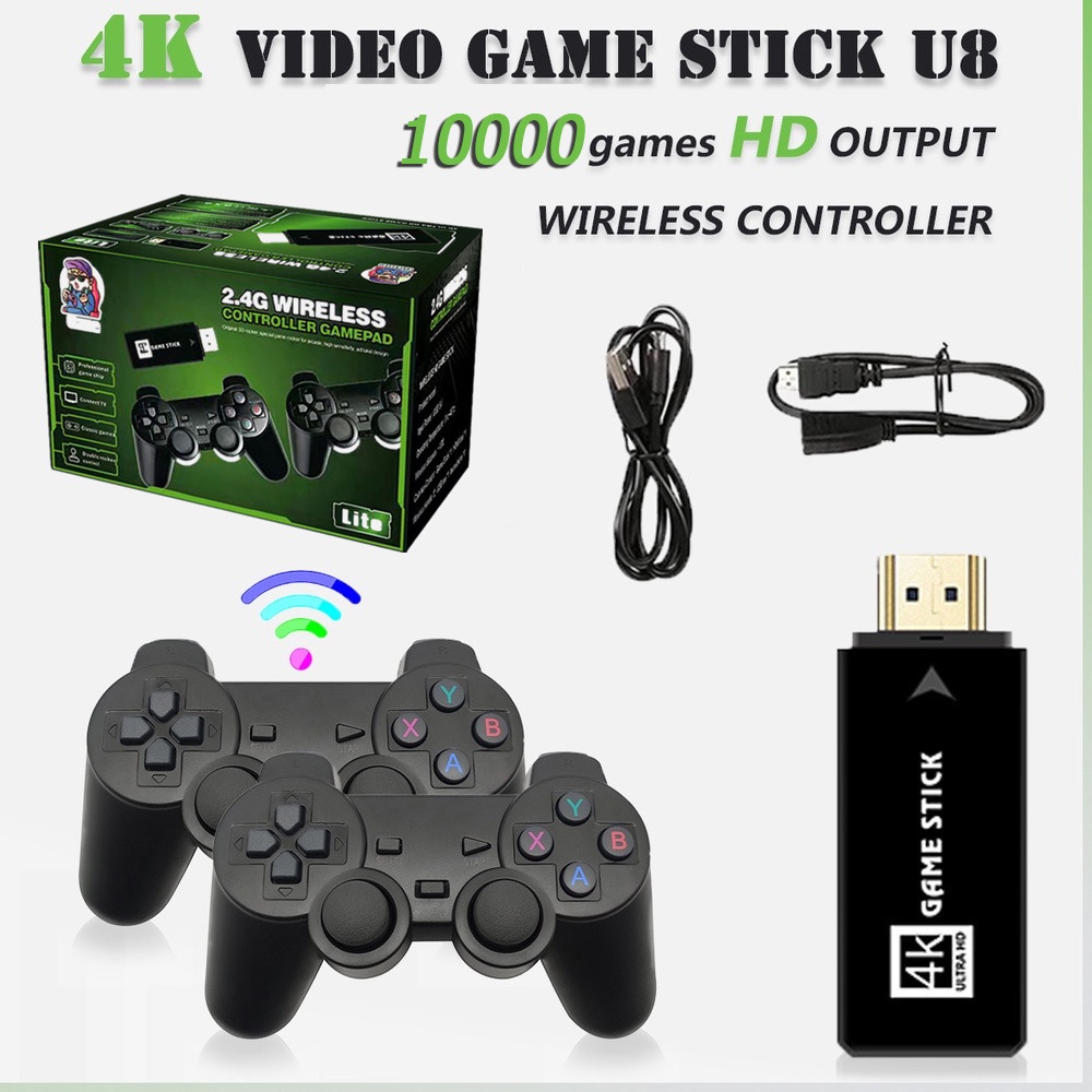 M15 Retro Game Stick, mini consola de juegos retro de mano 64G con más de 19000 juegos y mando