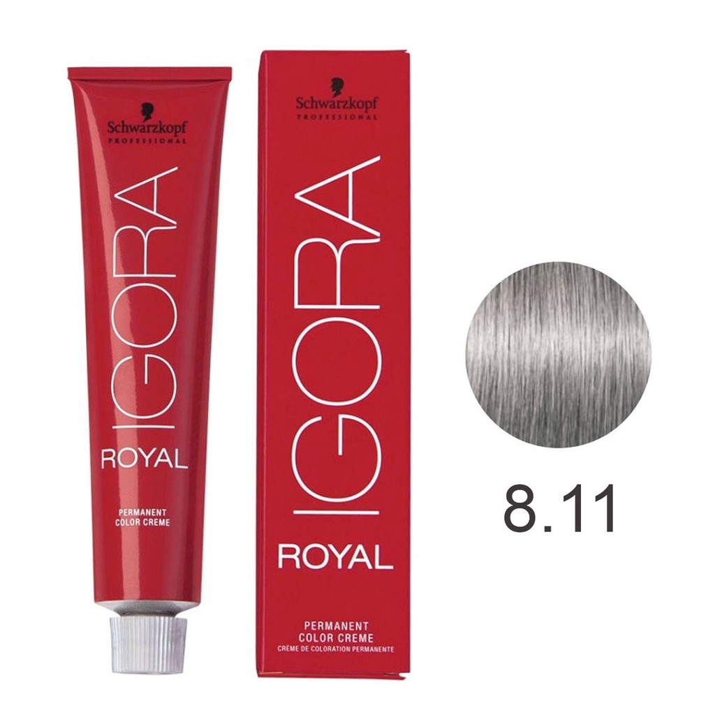 Igora Royal 8.11 Louro Claro Cinza Extra 60ml - Schwarzkopf