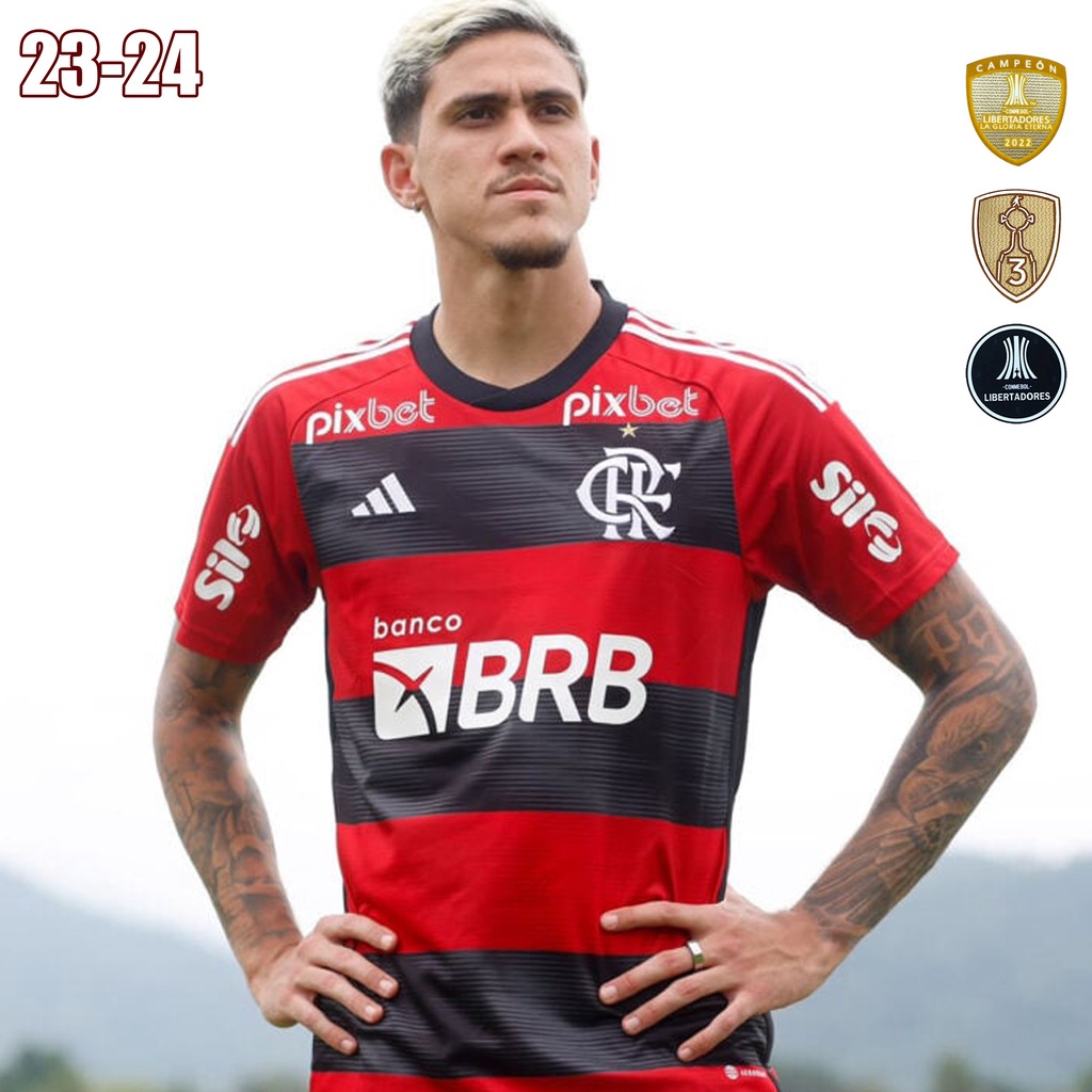 Camisa De Futebol 23/24 F-O Home Camiseta Vermelha Masculina (Patrocinador)