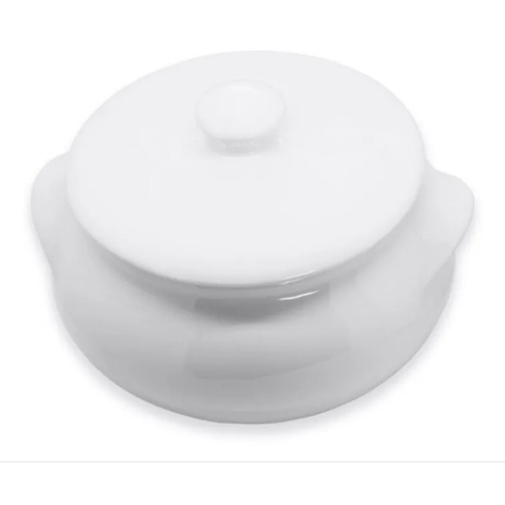 Caçarola pequena Cumbuca C/tampa 550ml Porcelana Branca