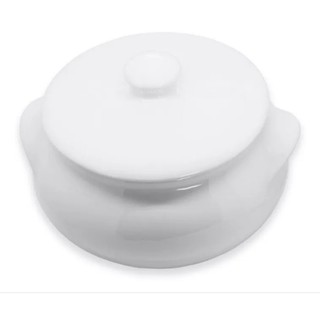 Caçarola pequena  Cumbuca C/tampa 550ml Porcelana Branca