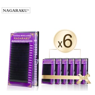 NAGARAKU Cílios Maquiagem Indivídual 6 Estojos Conjunto De Alta Qualidade Macio Vison Nature Premium Faux Cils