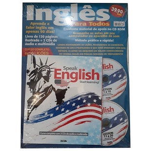 Curso Inglês Para Todos Livro + 2 Cds Aprenda Em 90 Dias