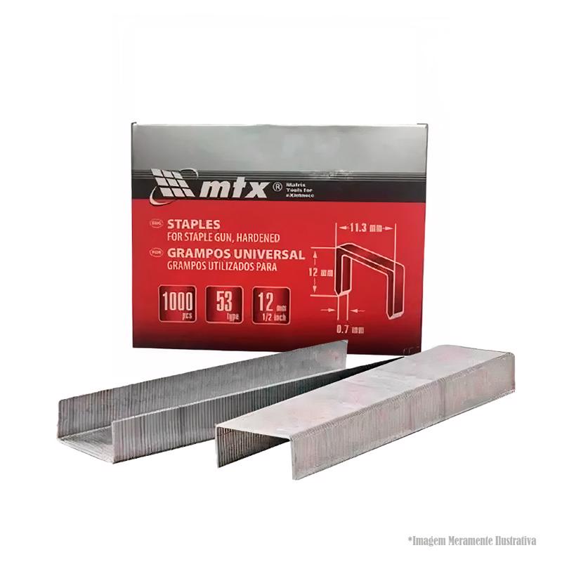 Grampos para Grampeador 106 de 12mm c/ 1000 PÇS 411229 MTX