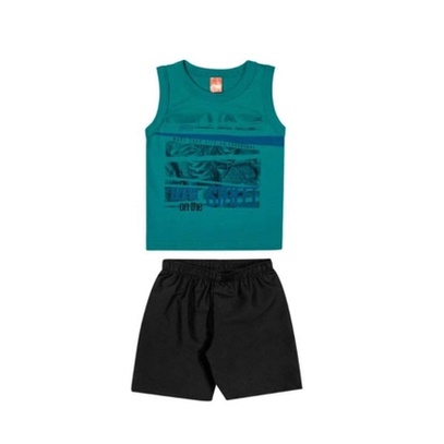 Conjunto Infantil Regata Short Microfibra Menino Street Elia