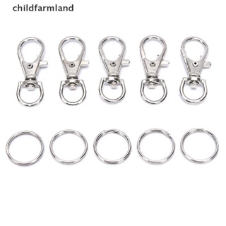 [50Pcs Fechos De Metal Giratórios Para Lagosta Gancho Com Chave Anel Faça Você Mesmo Jóias Artesanato [BR]