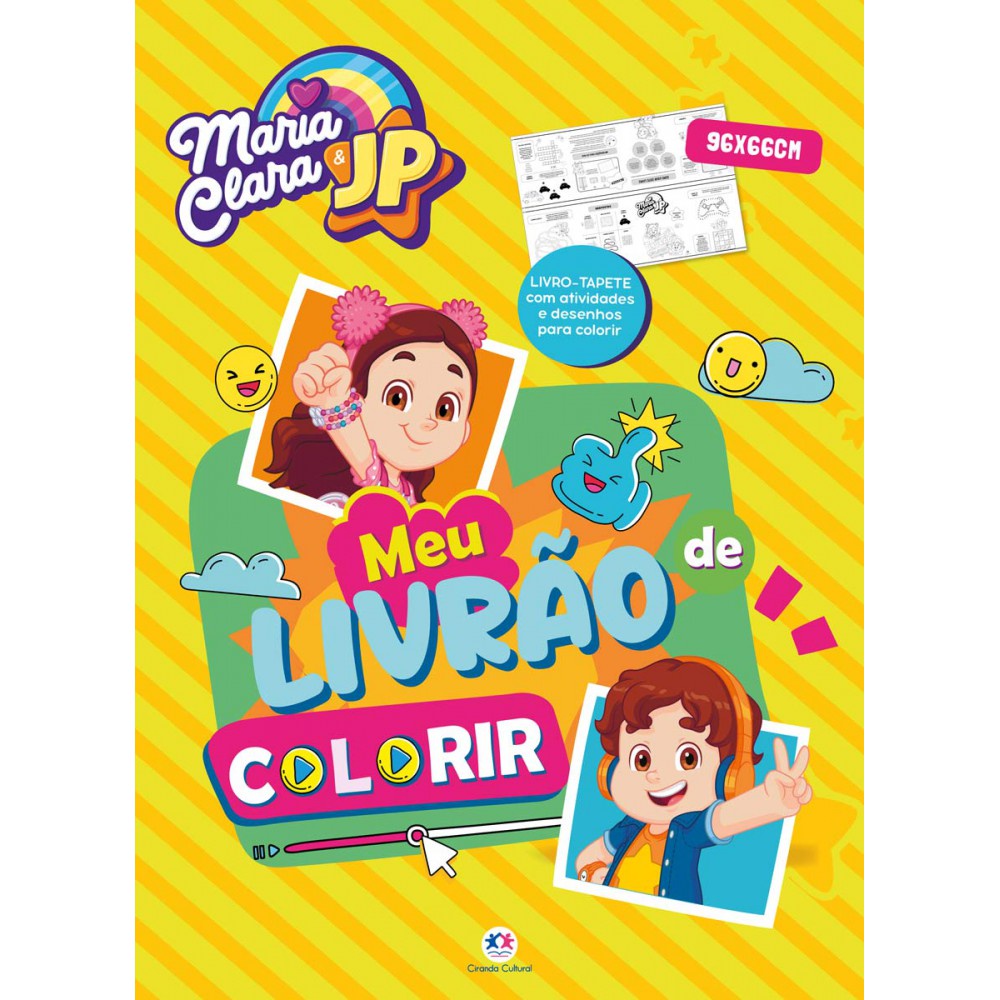 Livro tapete Maria Clara e JP - Meu livrão de colorir