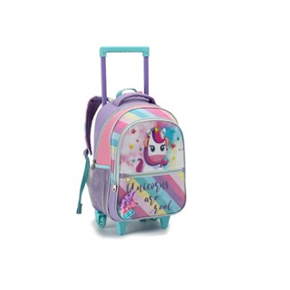 Mochila Unicórnio Pop It com Rodas