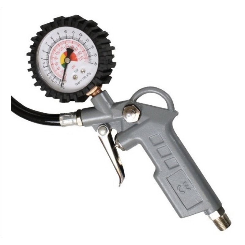 Calibrador Manual De Pneus Com Manômetro Analógico DM Ferramentas