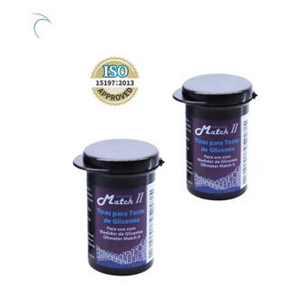 Tiras Glicemia Ok Meter Match Ii Kit 100 Uni Fitas Glicemia