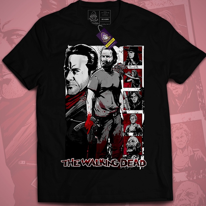 Camiseta Geek Qualidade Premium Série The Walking Dead em Ação 30.1 Malha Penteada Arte 149 -DENIS.