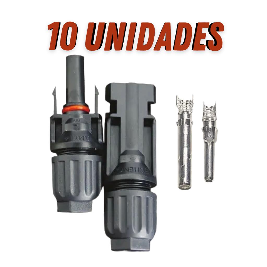 Kit 10 Pares Conectores Mc4 Painel Solar Energia Solar em Oferta na Shopee