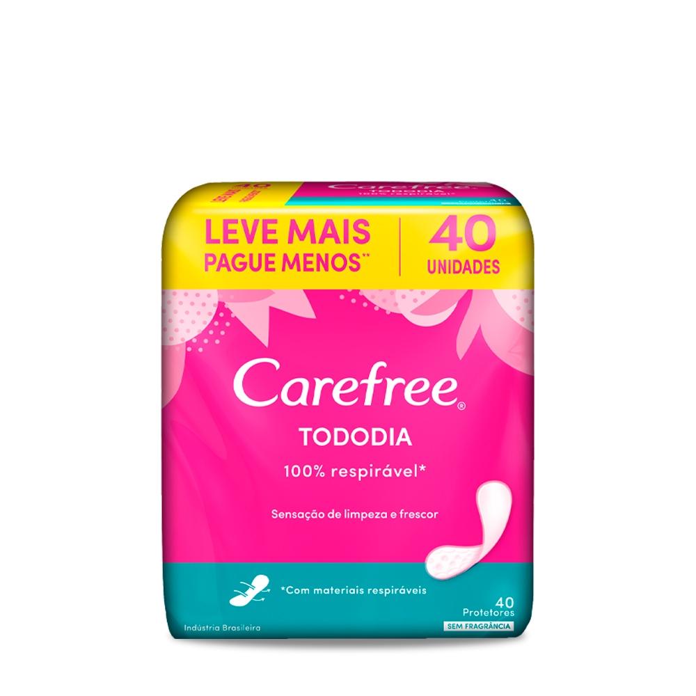 Protetor Diário Carefree Todo Dia sem Perfume c/ 40 unidades em Oferta na Shopee