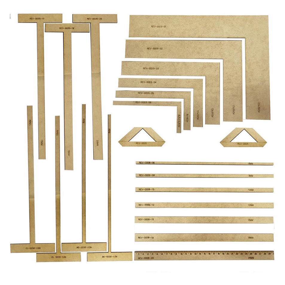 7 Gabarito 2 Regua Fio Cabelo 6 Esquadro 7 T Arte Cartonagem