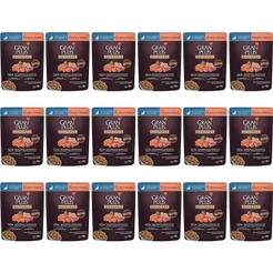 Caixa 18un Ração Úmida Sachê GranPlus Gourmet Gatos Castrados Salmão e Frango 85g
