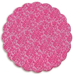 Fundo Rendado Redondo para Docinhos Pink - 100 unidades - Cromus - Rizzo