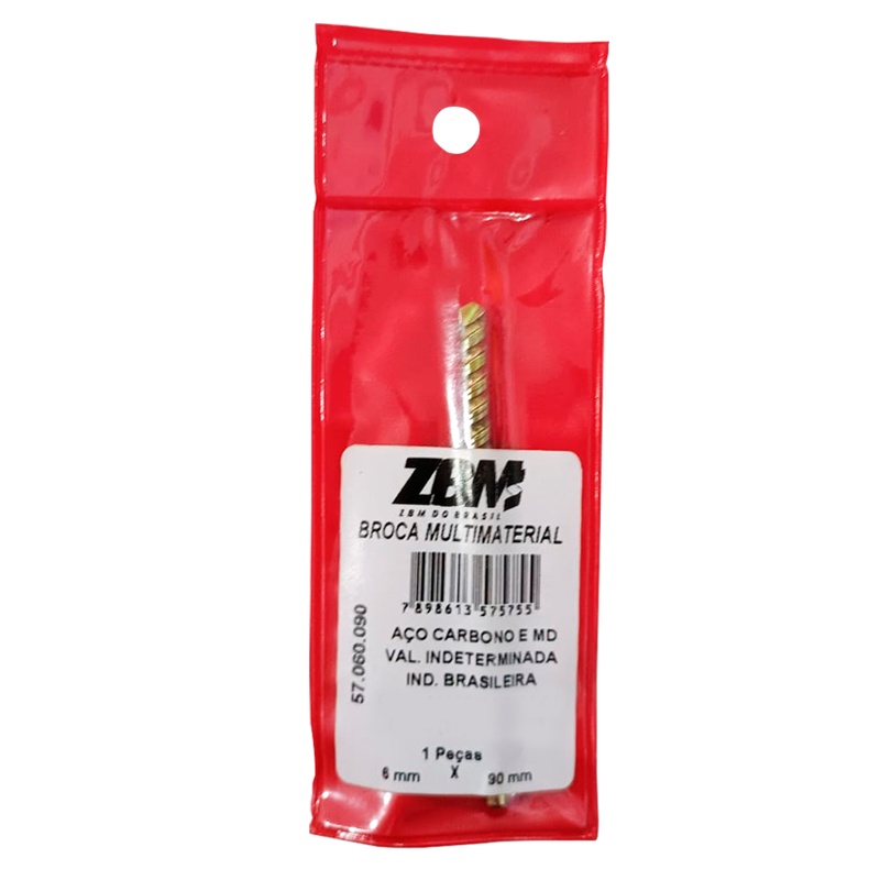 Broca Multi Material 6mm 90mm Aço Carbono Para Metal Madeira Plástico Tijolo Concreto Profissional em Oferta na Shopee