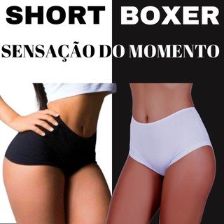 short  boxer feminina conforto Nao Marca Na Roupa