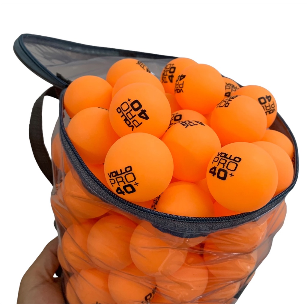 Bola Tênis Mesa de PVC VT112-0 Vollo Sports Laranja Com Bolsa Antigo VT609