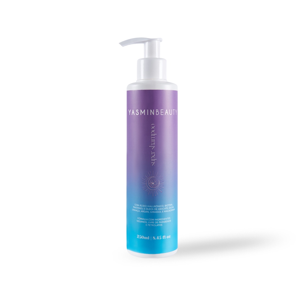 Detalhes do Super Shampoo Yasmin Beauty Limpeza Suave e Hidratante - 250ML