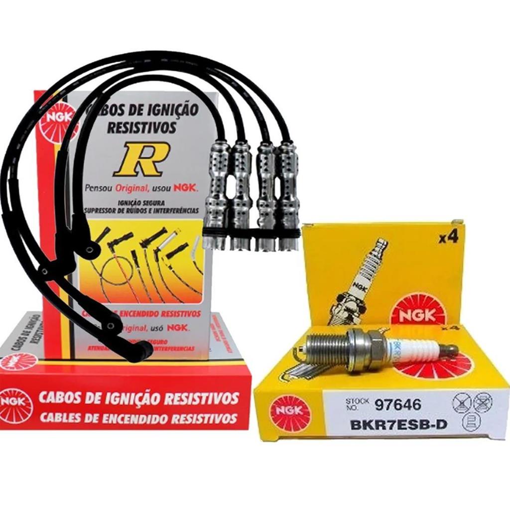 Jogo Cabo e Velas Fox Gol Golf Polo Kombi Voyage Flex Stv25 Bkr7esb