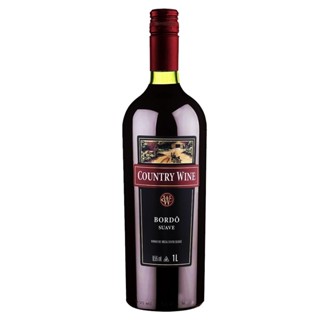 Vinho Country Wine Suave Bordô Tinto 1L