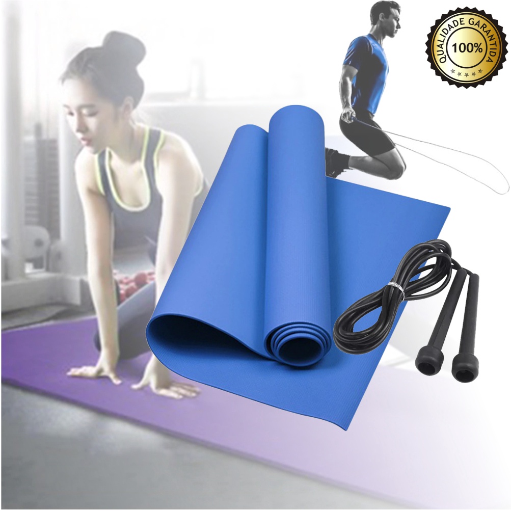 Tapete de EVA Academia/Pilates/Yoga 180x50cm + Corda PVC