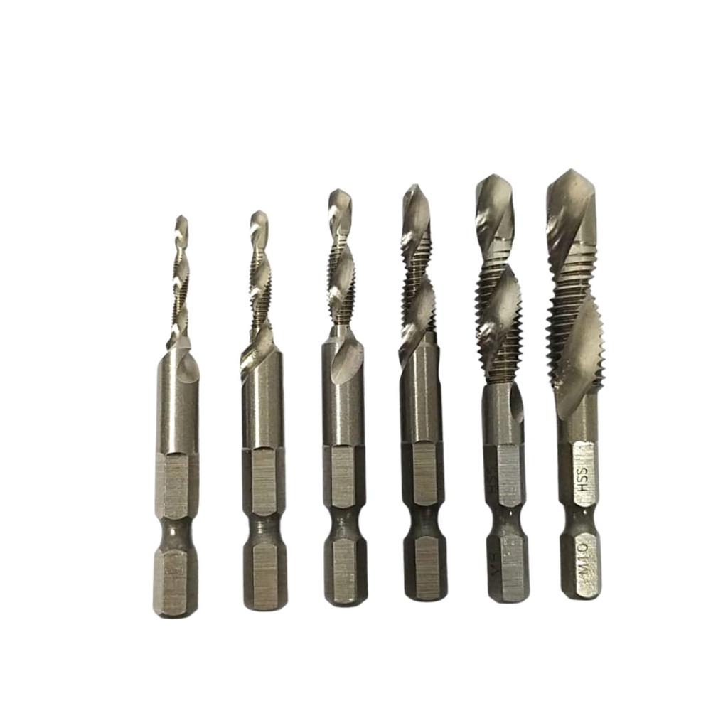 Jogo De Broca Com Macho Fura e Faz Rosca 3 A 10mm XF em Oferta na Shopee