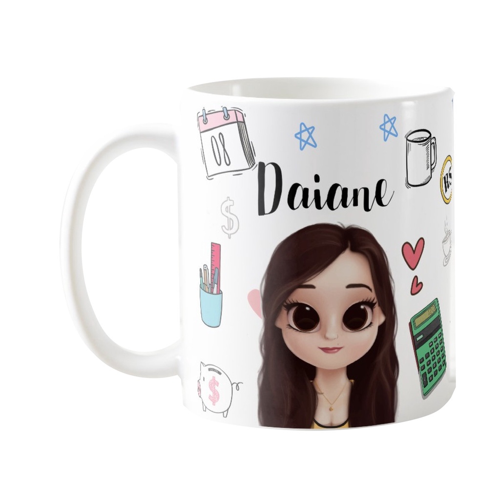 Caneca Profissão Contabilidade Presente Personalizada Com Avatar