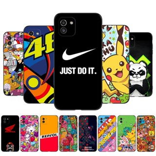 Capa Para Samsung Galaxy A03 Altura 164.2MM SM-A035 Traseira De Silicone Macio Preta Tpu Adorável