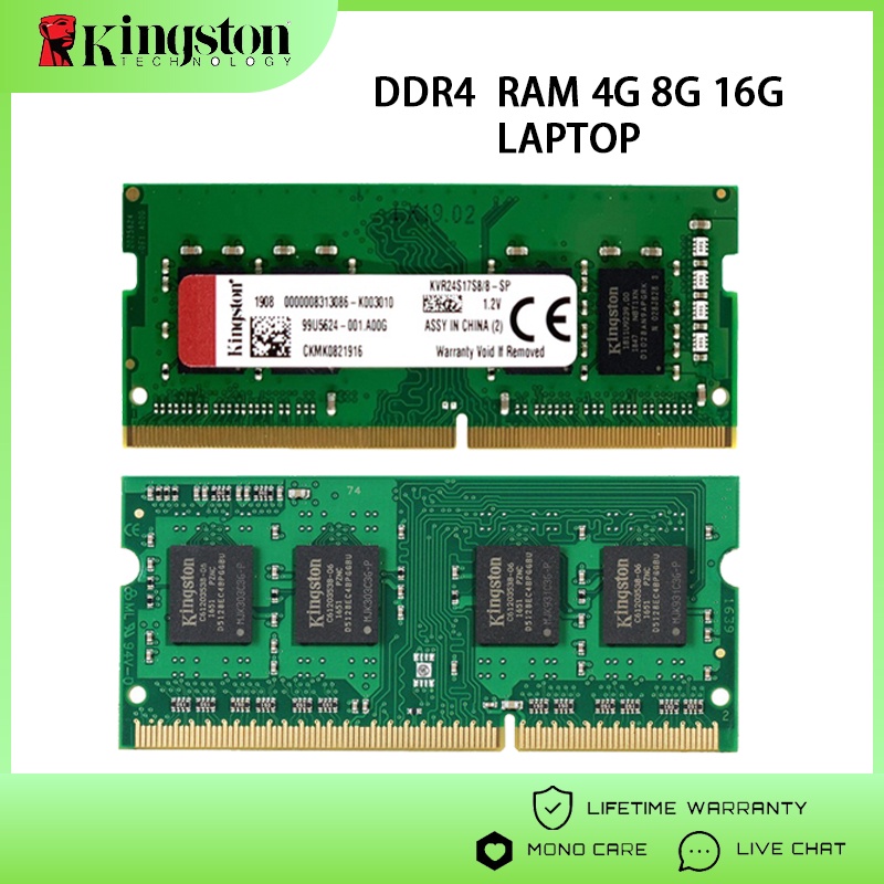 Kingston DDR4 RAM 4GB 8GB 16GB Memória Para Notebook 2133Mhz 2400Mhz 266mhz 3200Mhz 1.2V SODIMM