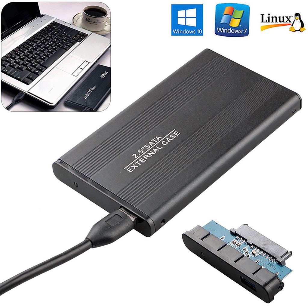 Case Hd Externo Notebook Sata 2.5 Usb 2.0/3.0 Gaveta Hd Slim