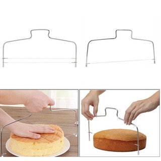 Cortador Nivelador Fatiador De Bolos Confeitaria Com Fio Duplo Ajustável Em Inox 32cm Largura