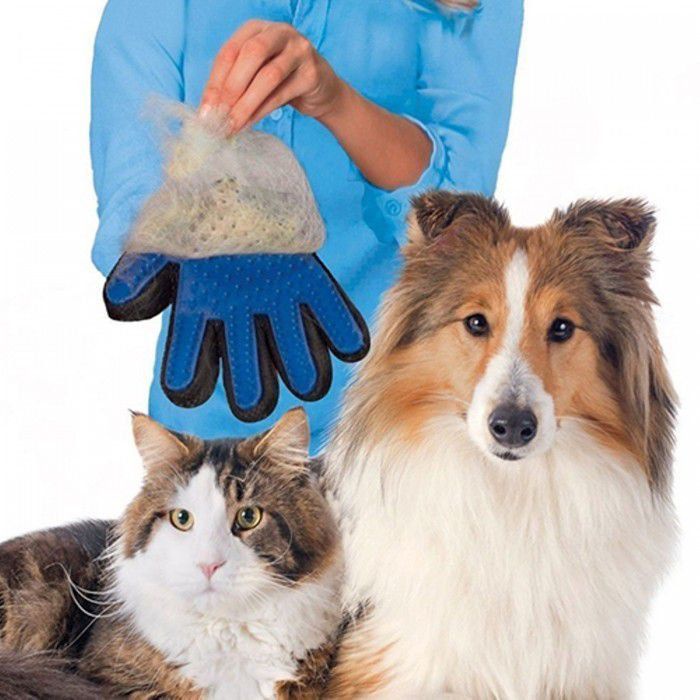 Luva Tira Pelos Massageadora Magnética Para Cães E Gatos Pet