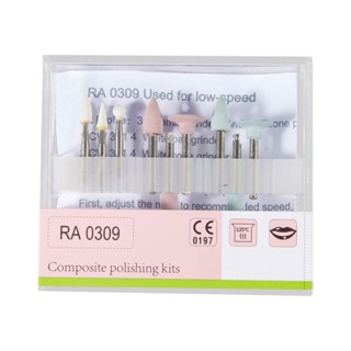 9Pcs RA0309 Kit De Polimento Dental Conjunto De Lixa De Resina Para