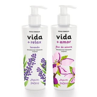 Kit De Desodorantes Hidratantes Corporais Vida + Relax E Amor, 2 x 240 ml Jequiti