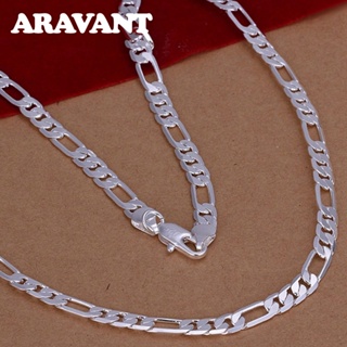 Aravant Prata Esterlina 925 Sterling 6mm Colares De Corrente Plana Para Homens Jóias Da Moda Feminina em Oferta na Shopee