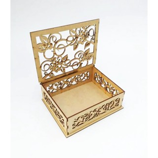 Caixa Mdf Crú 18x15x06 Convite Padrinho Casamento 01 Unid.