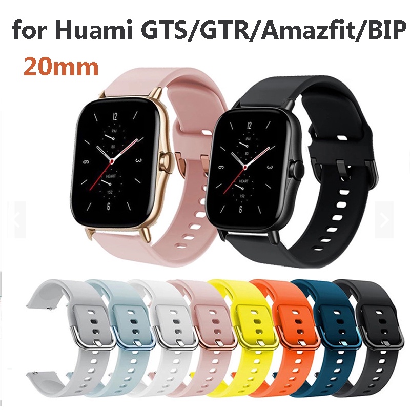 Para Huami Amazfit GTS/GTR/Bip3 Pulseira De Silicone 2/2e/2mini/GTS3 3/S/Lite/Bip U WatchBand