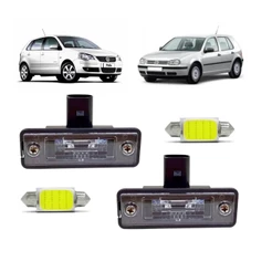 Par Lanterna Luz De Placa + Lampada Led Golf 00/07 Polo Hatch 03/12