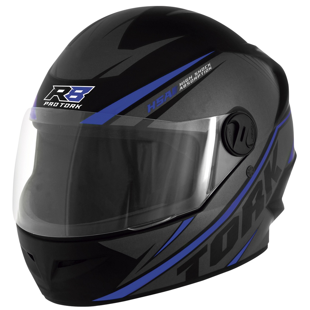 Capacete R8 58 Preto/Azul Pro Tork em Oferta na Shopee