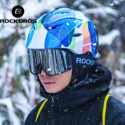 ROCKBROS Óculos De Esqui De Dupla Camada Anti-Embaciamento Capacetes Para Adultos À Prova De Frio Equipamento De Pilotagem