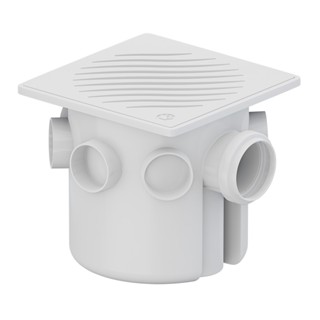 Ralo Caixa Sifonada Quadrada 100x100x50mm Pvc Branco - Tigre