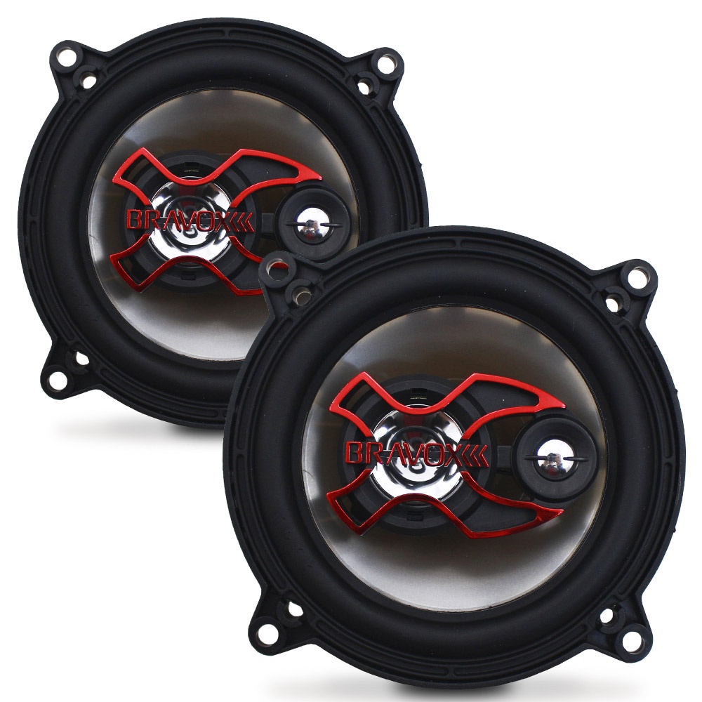 Alto Falante 5 Polegadas Bravox 100w Rms B3X50-X Triaxial 4 Ohms Bobina Simples 200w Pico Par em Oferta na Shopee
