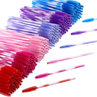 50pçs Escova De Cílios Descartáveis De Nylon Para Vara Colorida Pincel Sobrancelhas